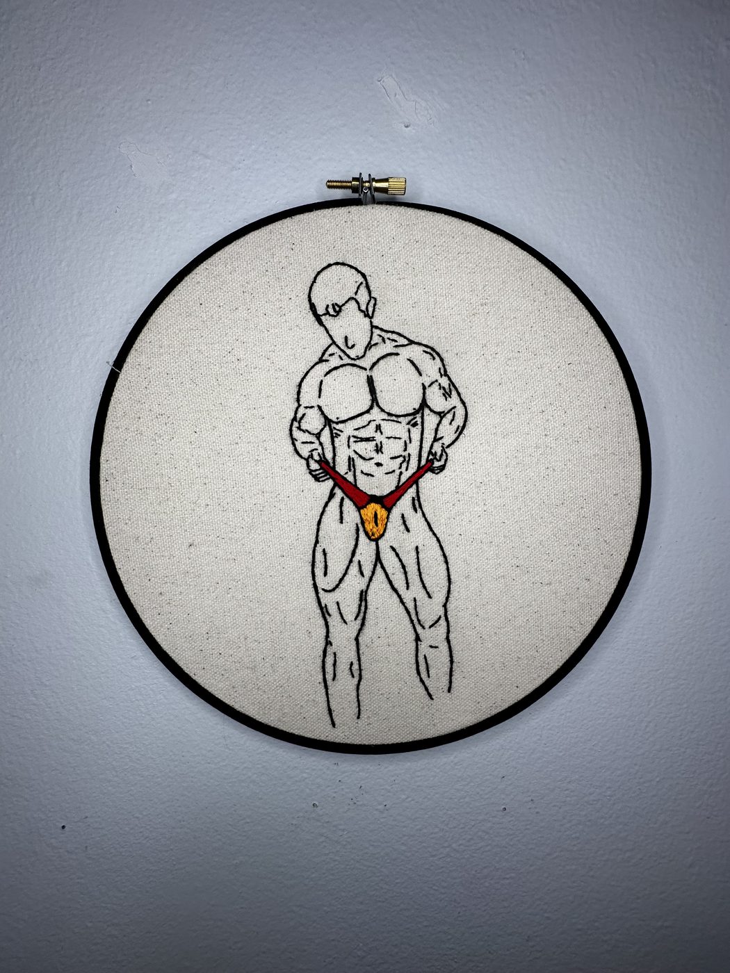 Red Orange, hand embroidery by Sew_Kinky_Threads