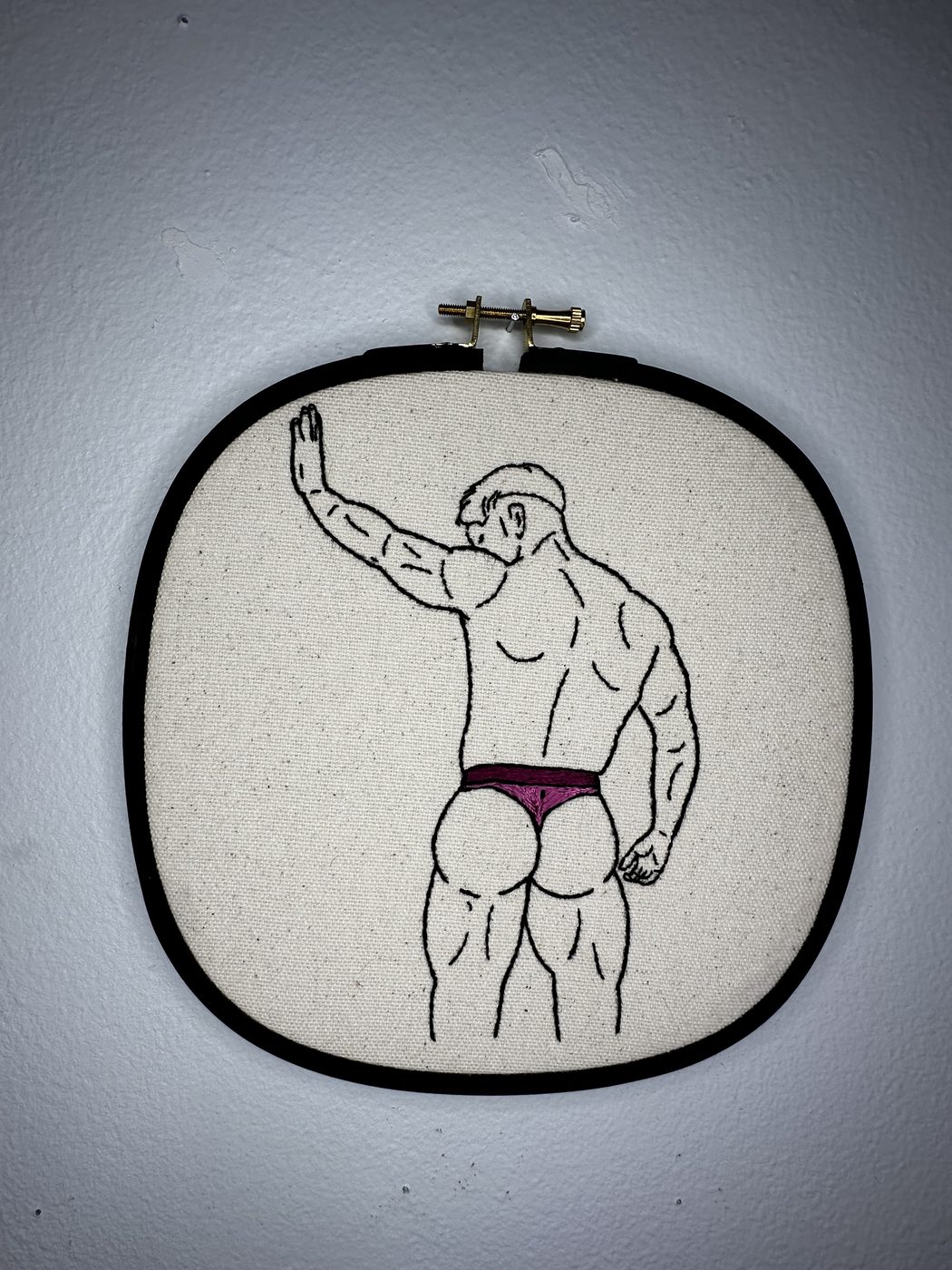 Thong, hand embroidery by Sew_Kinky_Threads