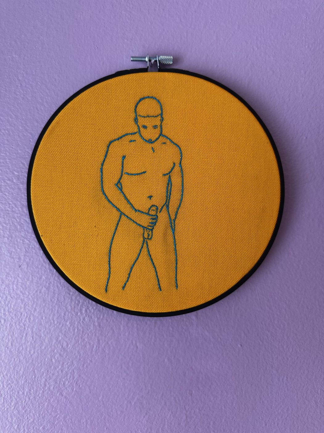 Yellow Blue, hand embroidery by Sew_Kinky_Threads